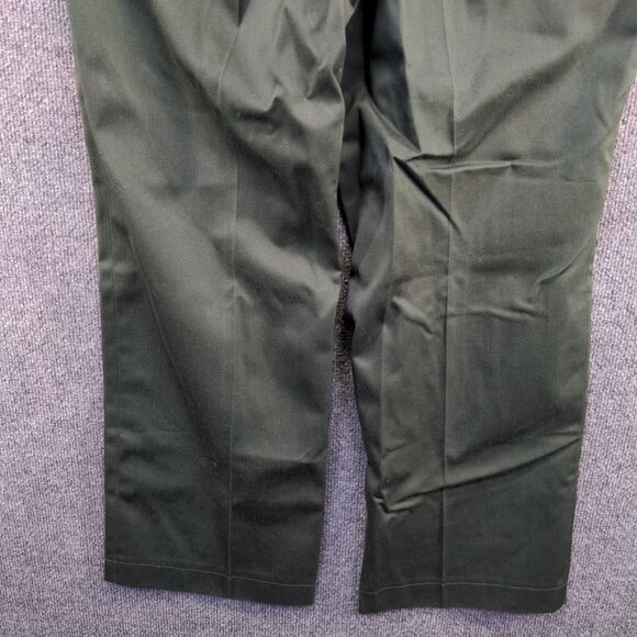 Big Mac Men's Flat Front Straight Leg Chino Pants Green 36x29 Workwear - Picture 8 of 12